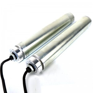 Lige 76/82 Ikke-standard DC Electric Roller, indbygget motor, tilpasset rustfrit ståltransportør, synkronhjul, galvaniseret strøm dobbelt række tandhjul, gummiovertrukket